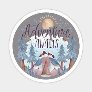 Adventure Awaits Wanderlust" - Explore, Discover, Roam Magnet